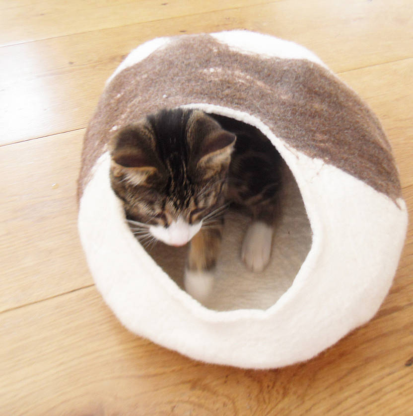 Natural Cat Bed Cocoon, 1 of 2