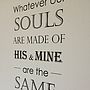 Wuthering Heights Quote Print, thumbnail 2 of 3