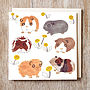 Birthday Card Guinea Pigs Blank Card, thumbnail 2 of 2