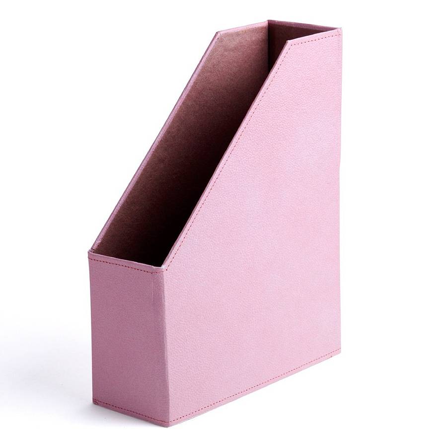 Pink Magazine Holder And Desk Tidy By Home Address