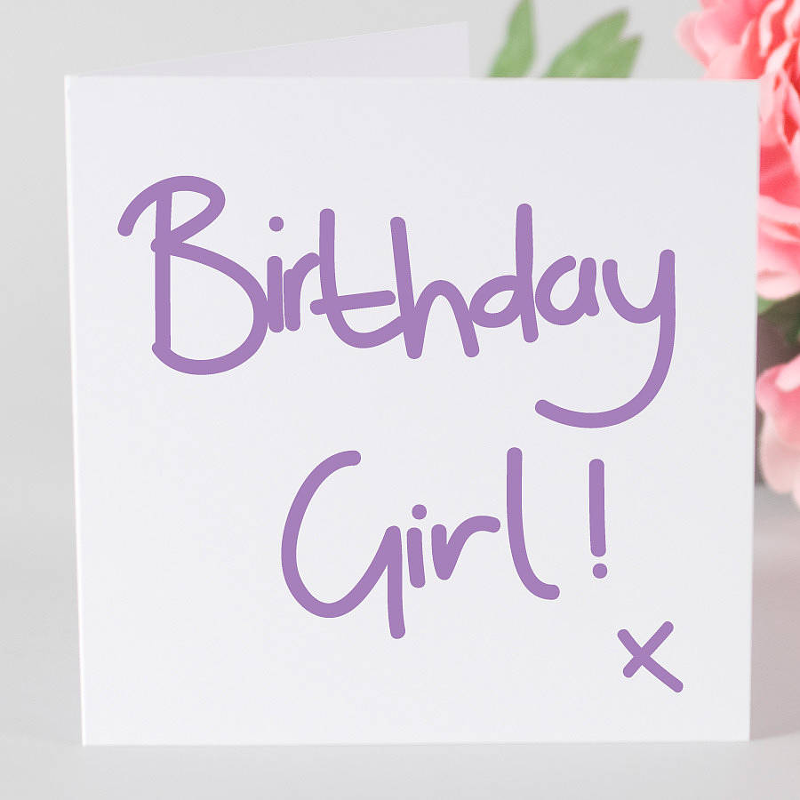 Contemporary Birthday Girl Card By Megan Claire
