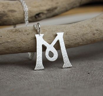 Handmade Silver Letter Initial Pendant, 2 of 4