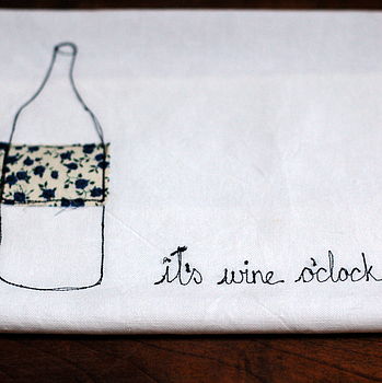 'It's Wine O'Clock' Tea Towel, 7 of 7