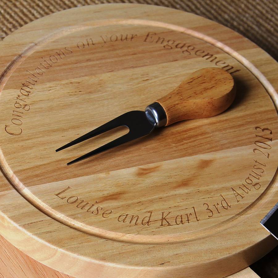 personalised cheese board and cheese knives by british and bespoke ...