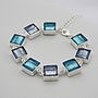 Silver Bracelet With Murano Glass Squares, thumbnail 7 of 7