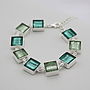 Silver Bracelet With Murano Glass Squares, thumbnail 6 of 7