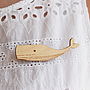 Wooden Sperm Whale Brooch, thumbnail 4 of 9