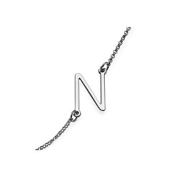 Personalised Initial Sideways Necklace, 6 of 9