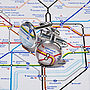 Personalised Silver Plated London Tube Map Cufflinks, thumbnail 2 of 3