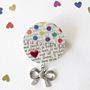 Spotty Upcycled Vintage Paper Brooch, thumbnail 3 of 3