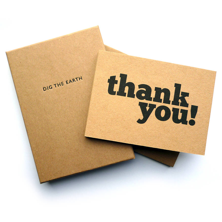 Set of 12 Handmade Thank You Note Cards