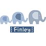 Elephant Name Fabric Wall Stickers, thumbnail 5 of 7