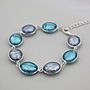 Silver Bracelet With Murano Glass Ovals, thumbnail 8 of 9