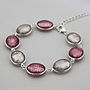 Silver Bracelet With Murano Glass Ovals, thumbnail 7 of 9