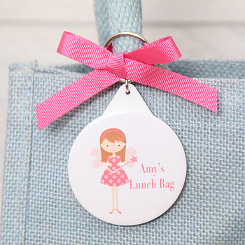 Personalised Fairy Key Ring Jute Gift Bag, 3 of 5