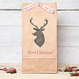 Christmas Personalised Stags Head Gift Bag, thumbnail 2 of 2