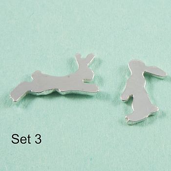 Sterling Silver Rabbit Earrings, 6 of 12