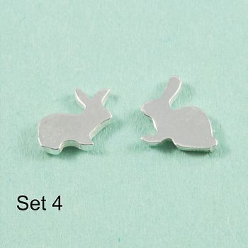 Sterling Silver Rabbit Earrings, 7 of 12