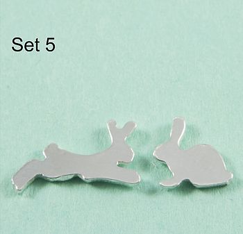 Sterling Silver Rabbit Earrings, 8 of 12