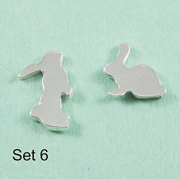 Sterling Silver Rabbit Earrings, 9 of 12