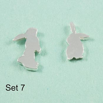Sterling Silver Rabbit Earrings, 10 of 12