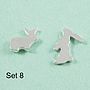Sterling Silver Rabbit Earrings, thumbnail 11 of 12