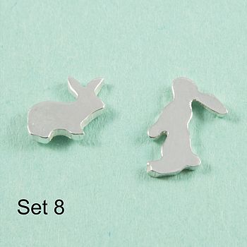 Sterling Silver Rabbit Earrings, 11 of 12