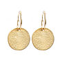 9ct Gold Signature Disc Earrings, thumbnail 2 of 9