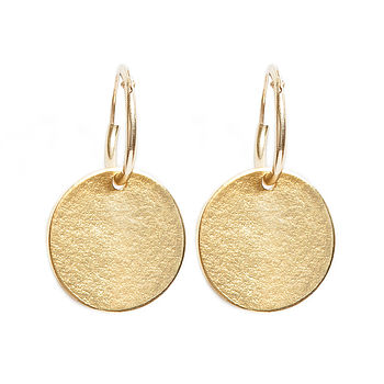 9ct Gold Signature Disc Earrings, 2 of 9