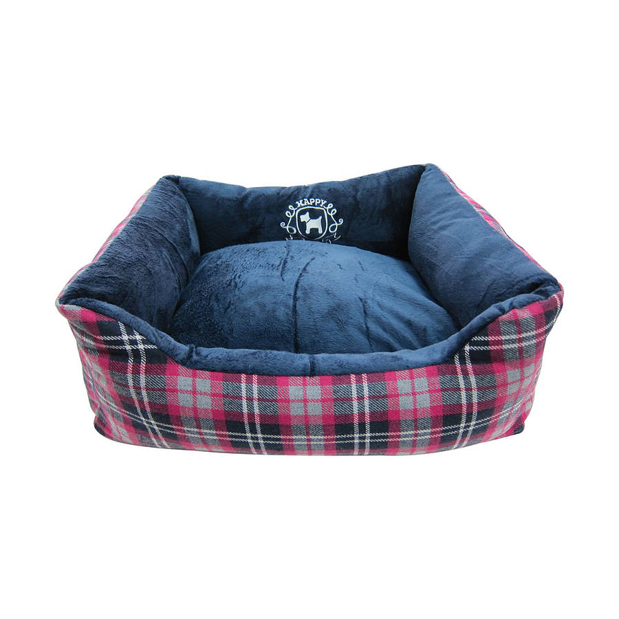 tartan pet bed by noah's ark
