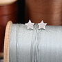 Handmade Silver Star Studs, thumbnail 2 of 7