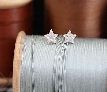 Handmade Silver Star Studs, 2 of 7