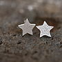 Handmade Silver Star Studs, thumbnail 3 of 7
