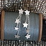 Handmade Silver Dangly Star Earrings, thumbnail 2 of 7