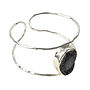 Bex Bangle Silver And Black Drusy, thumbnail 1 of 2