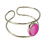 Bex Bangle Silver And Pink Drusy, thumbnail 1 of 3