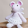 Hand Crochet Angel Mouse, thumbnail 1 of 4