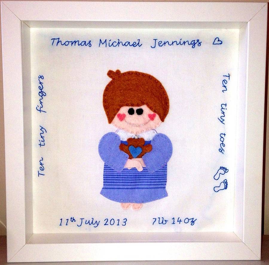 Personalised Baby Boy Embroidery By NiTwit Studio