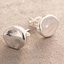 Round Stud Silver Earrings, thumbnail 2 of 10