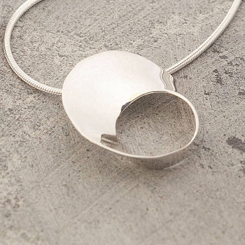 Wave Silver Necklace On Snake Chain, 5 of 10
