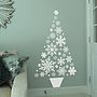 Snowflake Christmas Tree Wall Sticker, thumbnail 1 of 2