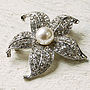 Vintage Style Pearl Flower Brooch, thumbnail 2 of 4