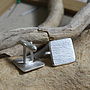 Handmade Textured Silver Squares Cufflinks, thumbnail 1 of 4