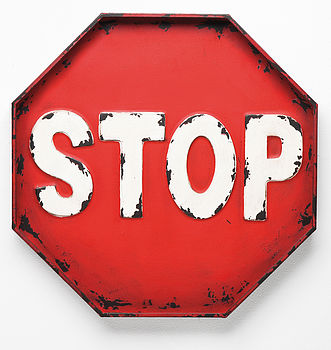 stop metal street sign by i love retro | notonthehighstreet.com