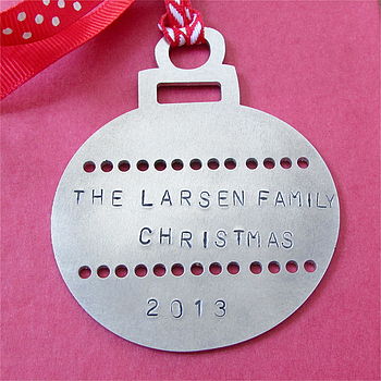 Personalised Family Christmas Decoration By Edamay  notonthehighstreet.com