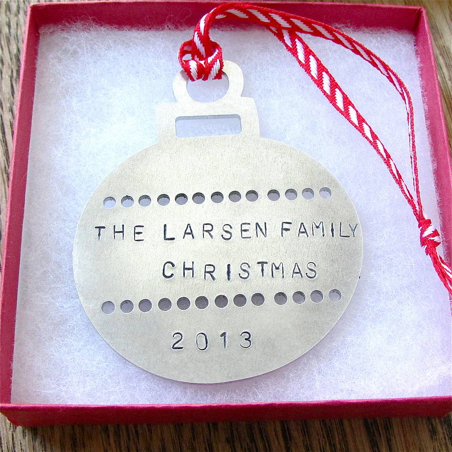Personalised Family Christmas Decoration By Edamay  notonthehighstreet.com