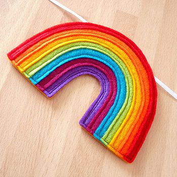 How To Make A Rainbow Felt Weather Bunting, 7 of 10
