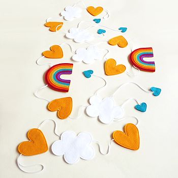 How To Make A Rainbow Felt Weather Bunting, 5 of 10