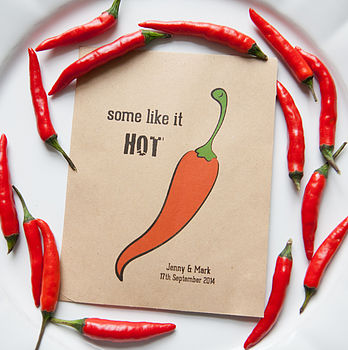 10 'some like it hot' seed packet favours by wedding in a teacup ...