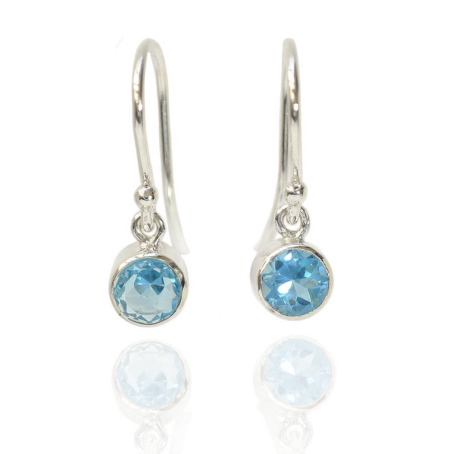 sterling silver birthstone earrings by lilia nash jewellery ...